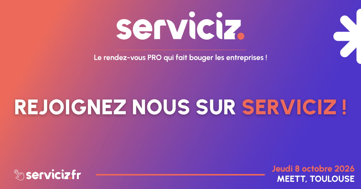 Kit-media-Serviciz2026-Bannière Rejoignez nous sur SERVICIZ - 8 octobre 2026 - MEET,Toulouse
